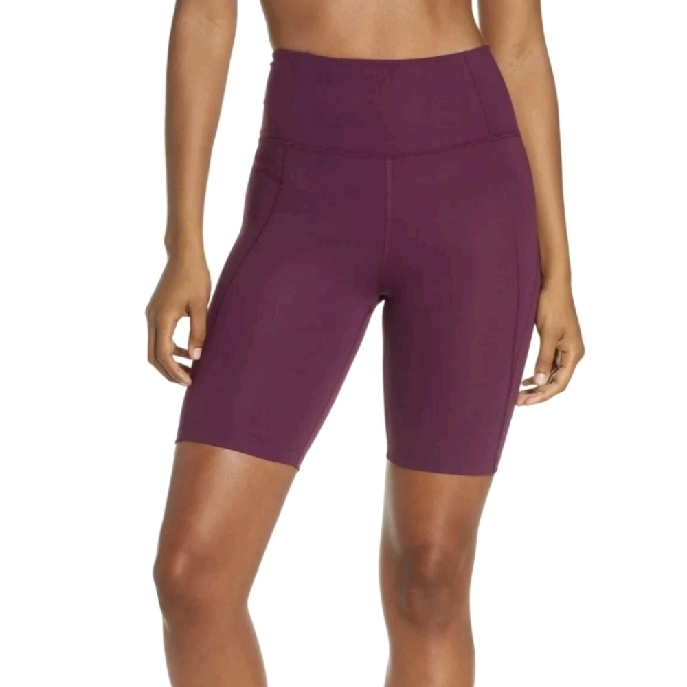 GirIfriend Collective, High-Rise Bike Short,  Style 4011, Plum, Size Small